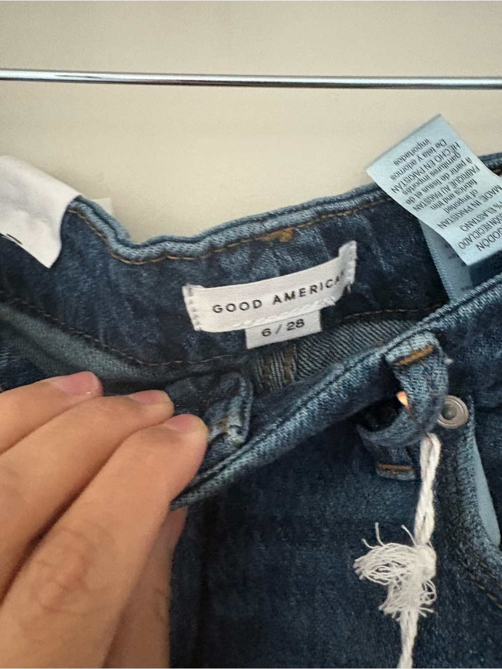 Good American Dark Wash High-Rise Slim Bootcut NWT size 28/6 - Picture 4 of 8